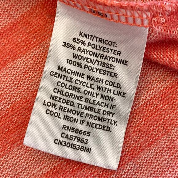 Caslon Pink Striped Sweater Sheer Layer Medium - Picture 4 of 8